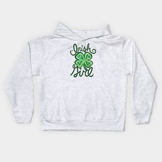 Irish Girl Kids Hoodie by bubbsnugg